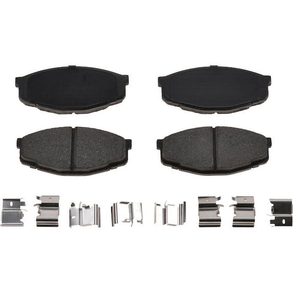 Front Brake Pad Set - Compatible with 1984 - 1995 Toyota Pickup 2.4L 4-Cylinder 1985 1986 1987 1988 1989 1990 1991 1992 1993 1994