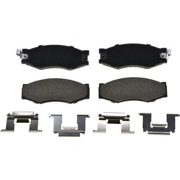 Front Brake Pad Set - Compatible with 1986 - 1994 Nissan D21 RWD 2.4L 4-Cylinder 1987 1988 1989 1990 1991 1992 1993