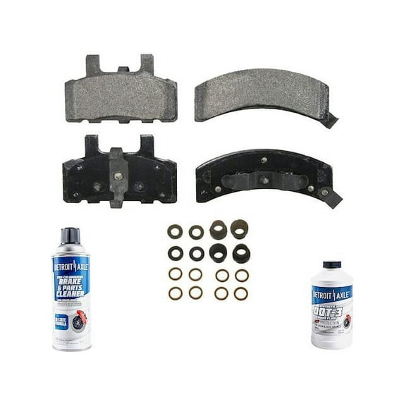 Front Brake Pad Set - Compatible with 1988 - 1990, 1992 - 1999 Chevy K1500 Standard Cab Pickup 1989 1993 1994 1995 1996 1997 1998