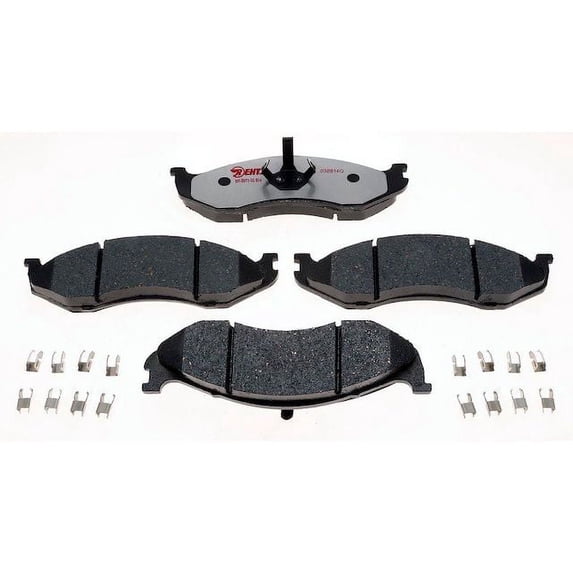 Front Brake Pad Set - Compatible with 1990 - 1995, 1997 - 2006 Jeep Wrangler 1991 1992 1993 1994 1998 1999 2000 2001 2002 2003 2004 2005