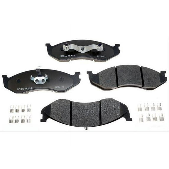 Front Brake Pad Set - Compatible with 1990 - 1995, 1997 - 2006 Jeep Wrangler 1991 1992 1993 1994 1998 1999 2000 2001 2002 2003 2004 2005