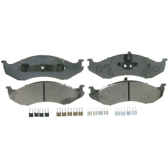 Front Brake Pad Set - Compatible with 1997 - 2006 Jeep Wrangler 1998 1999 2000 2001 2002 2003 2004 2005