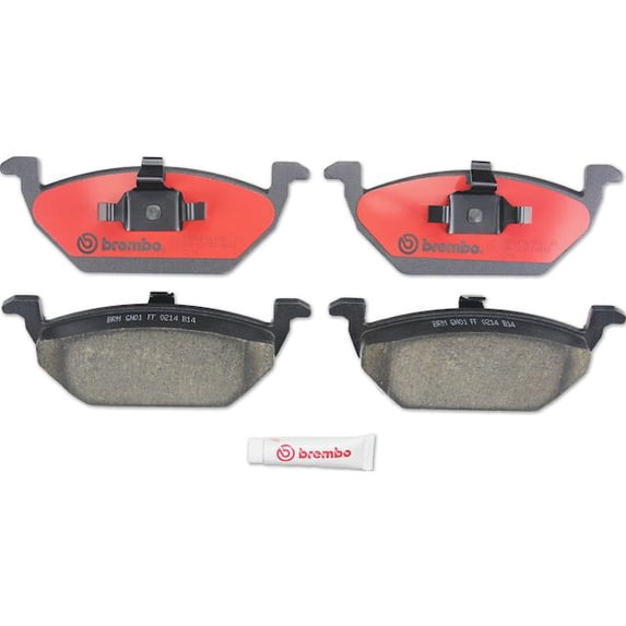 Front Brake Pad Set - Compatible with 1999, 2001, 2008 - 2009, 2011 - 2018 Volkswagen Jetta 2.0L 4-Cylinder 2012 2013 2014 2015