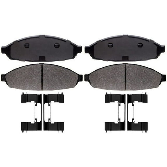 Front Brake Pad Set - Compatible with 2003 - 2011 Lincoln Town Car - Raybestos