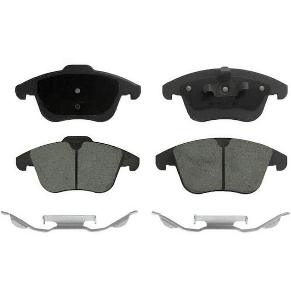 Front Brake Pad Set - Compatible with 2007 - 2016 Volvo S80 2008 2009 2010 2011 2012 2013 2014 2015