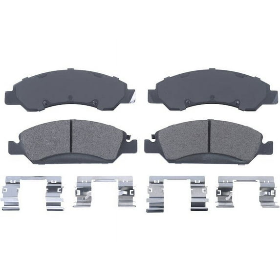 Front Brake Pad Set - Compatible with 2007 - 2018 Chevy Silverado 1500 WT 2008 2009 2010 2011 2012 2013 2014 2015 2016 2017