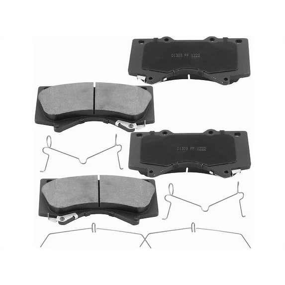 Front Brake Pad Set - Compatible with 2007 - 2021 Toyota Tundra 2008 2009 2010 2011 2012 2013 2014 2015 2016 2017 2018 2019 2020