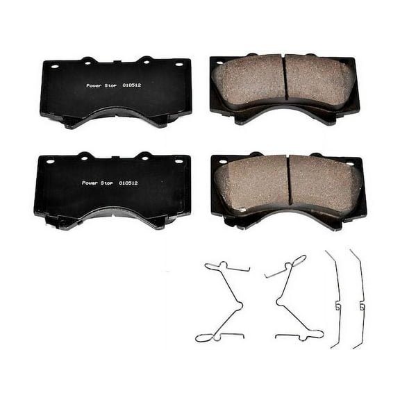 Front Brake Pad Set - Compatible with 2008 - 2020 Toyota Sequoia 2009 2010 2011 2012 2013 2014 2015 2016 2017 2018 2019