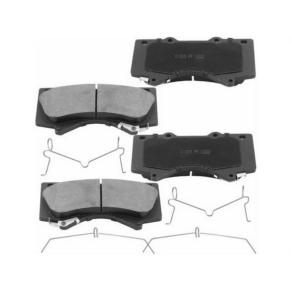 Front Brake Pad Set - Compatible with 2008 - 2021 Toyota Sequoia 2009 2010 2011 2012 2013 2014 2015 2016 2017 2018 2019 2020