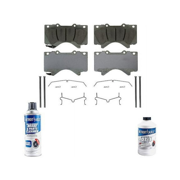 Front Brake Pad Set - Compatible with 2008 - 2021 Toyota Sequoia 2009 2010 2011 2012 2013 2014 2015 2016 2017 2018 2019 2020
