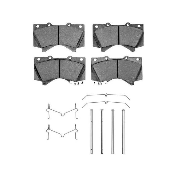 Front Brake Pad Set - Compatible with 2008 - 2022 Toyota Sequoia 2009 2010 2011 2012 2013 2014 2015 2016 2017 2018 2019 2020 2021