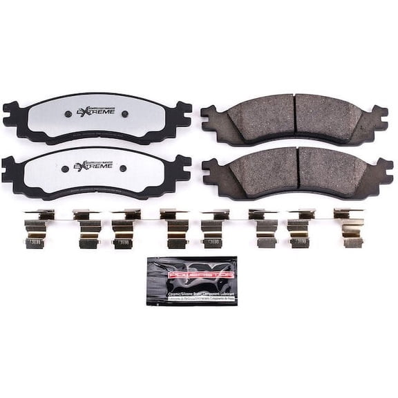 Front Brake Pad Set - Compatible with 2010 - 2012 Ford Taurus SHO - Power Stop