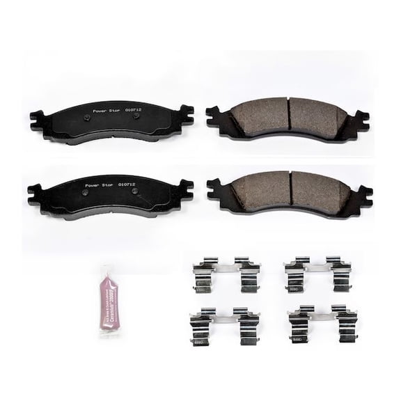 Front Brake Pad Set - Compatible with 2010 - 2012 Ford Taurus SHO - Power Stop