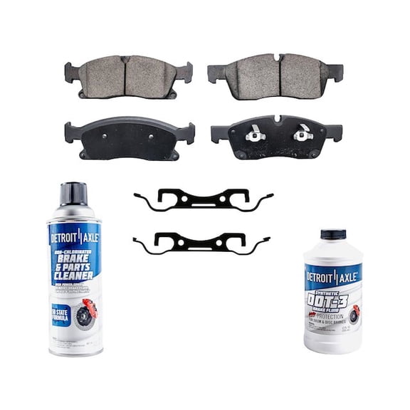 Front Brake Pad Set - Compatible with 2013 - 2016 Mercedes-Benz GL350 Bluetec 4Matic 2014 2015
