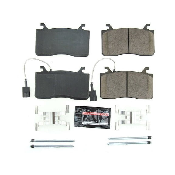 Front Brake Pad Set - Compatible with 2017 - 2023 Alfa Romeo Giulia 2.0L 4-Cylinder - Power Stop