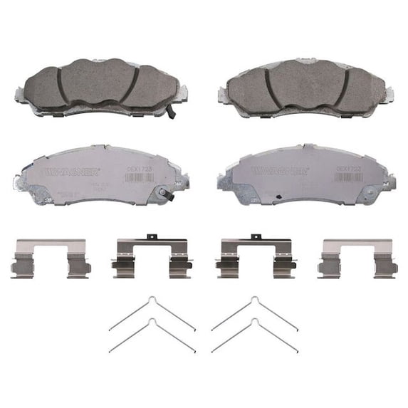 Front Brake Pad Set - Compatible with 2017 - 2024 Honda Ridgeline 2018 2019 2020 2021 2022 2023