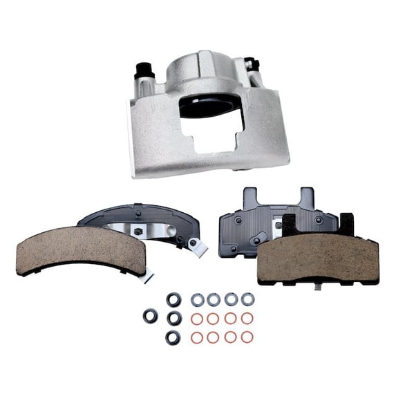 Front Brake Pad and Caliper Kit - Compatible with 1988 - 2000 GMC C2500 1989 1990 1991 1992 1993 1994 1995 1996 1997 1998 1999