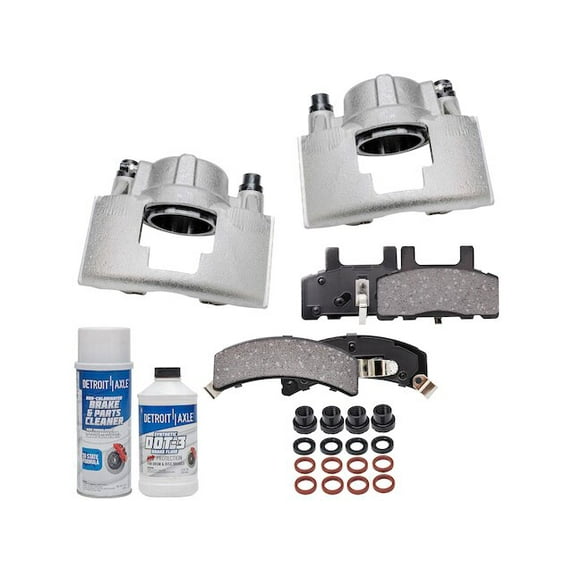 Front Brake Pad and Caliper Kit - Compatible with 1994 - 1996 GMC K1500 1995