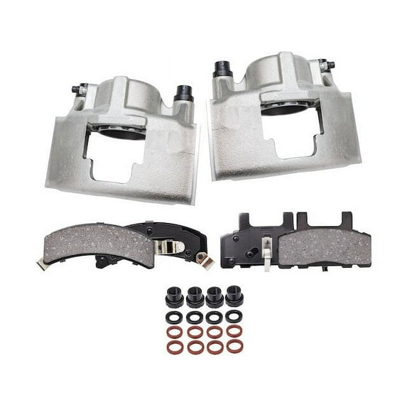 Front Brake Pad and Caliper Kit - Compatible with 1996 - 2002 GMC Savana 2500 1997 1998 1999 2000 2001