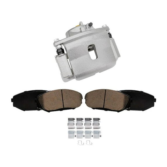 Front Brake Pad and Caliper Kit - Compatible with 1999 - 2004 Honda Odyssey 2000 2001 2002 2003