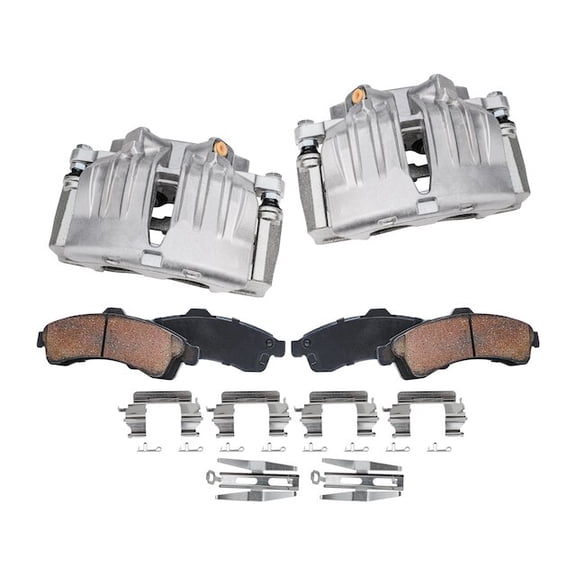 Front Brake Pad and Caliper Kit - Compatible with 2005 Saab 9-7x Linear