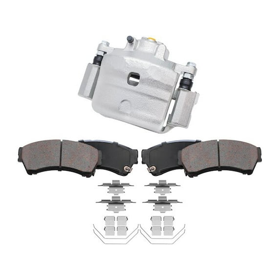 Front Brake Pad and Caliper Kit - Compatible with 2006 Lincoln Zephyr