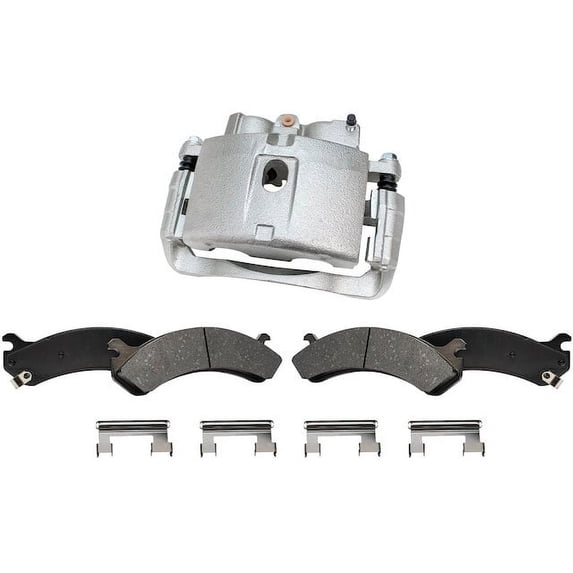 Front Brake Pad and Caliper Kit - Compatible with 2007 - 2010 Chevy Silverado 3500 HD 2008 2009