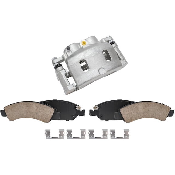 Front Brake Pad and Caliper Kit - Compatible with 2008 - 2013 Chevy Avalanche 2009 2010 2011 2012