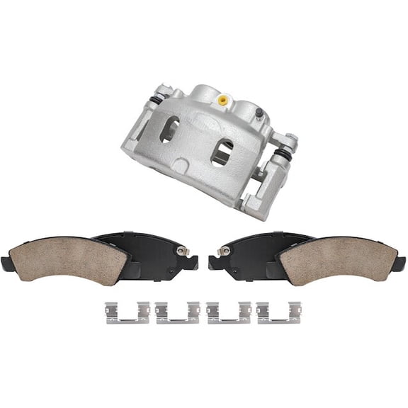 Front Brake Pad and Caliper Kit - Compatible with 2015 - 2019 Cadillac XTS Livery 2016 2017 2018