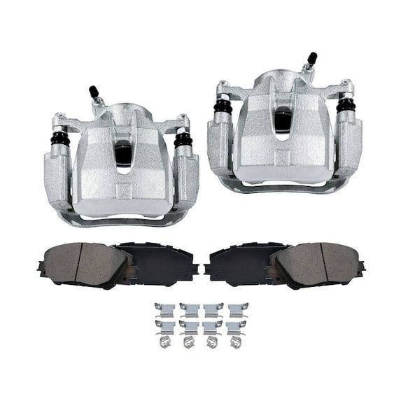 Front Brake Pad and Caliper Kit - Compatible with 2016 Scion iM Base