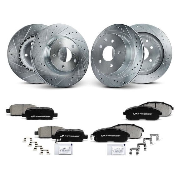 Front Brake Pad and Rotor Kit 12 - Compatible with 2003 - 2005 Nissan 350Z 3.5L V6 - Autopart Premium