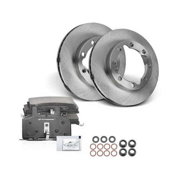 Front Brake Pad and Rotor Kit 6 - Compatible with 1988 - 2000 Chevy K3500 1989 1990 1991 1992 1993 1994 1995 1996 1997 1998 1999