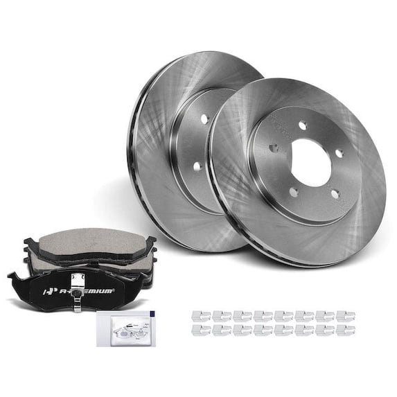 Front Brake Pad and Rotor Kit 6 - Compatible with 1996 - 2000 Dodge Caravan - Autopart Premium