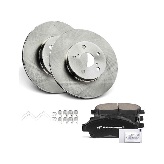 Front Brake Pad and Rotor Kit 6 - Compatible with 1996 - 2000 Toyota RAV4 Base 2.0L 4-Cylinder 1997 1998 1999