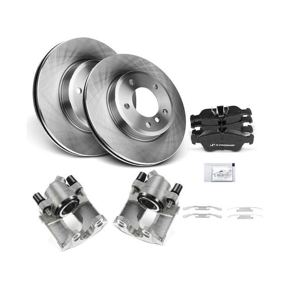 Front Brake Pad and Rotor Kit 6 - Compatible with 2001 - 2005 BMW 325i Base 2.5L 6-Cylinder - Autopart Premium