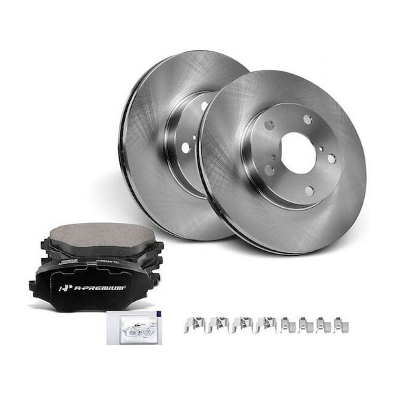Front Brake Pad and Rotor Kit 6 - Compatible with 2001 - 2005 Toyota RAV4 2002 2003 2004