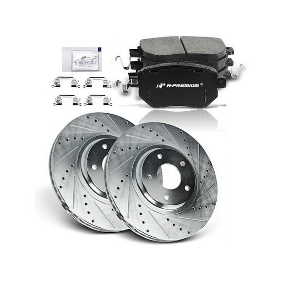 Front Brake Pad and Rotor Kit 6 - Compatible with 2004 - 2005 Nissan Maxima 3.5L V6