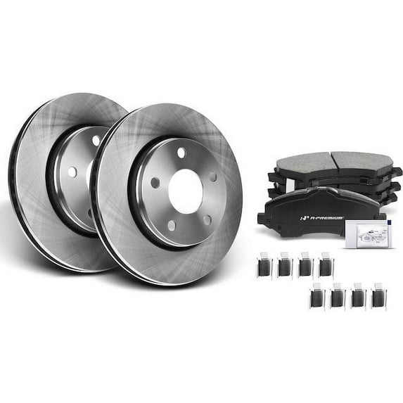 Front Brake Pad and Rotor Kit 6 - Compatible with 2007 - 2017 Jeep Wrangler 2008 2009 2010 2011 2012 2013 2014 2015 2016