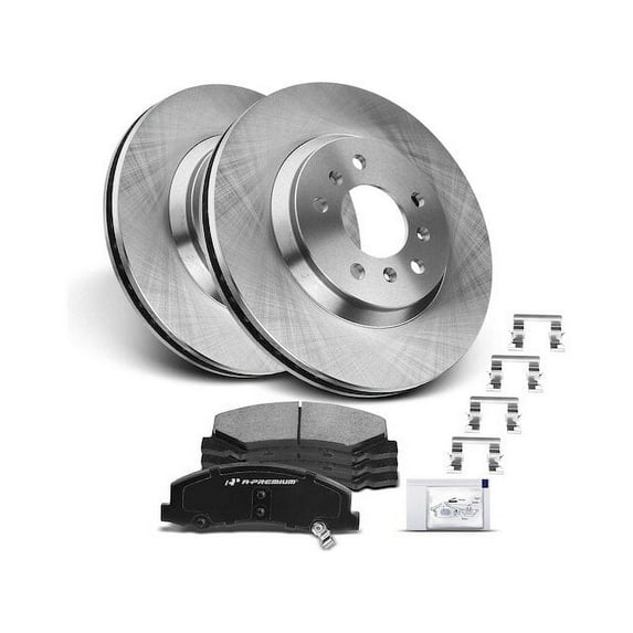 Front Brake Pad and Rotor Kit 6 - Compatible with 2009 - 2017 Chevy Traverse 3.6L V6 2010 2011 2012 2013 2014 2015 2016