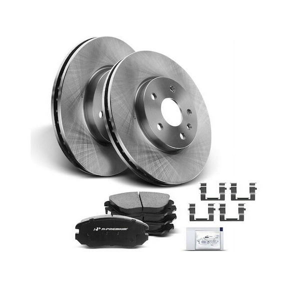 Front Brake Pad and Rotor Kit 6 - Compatible with 2010 - 2017 GMC Terrain 2011 2012 2013 2014 2015 2016