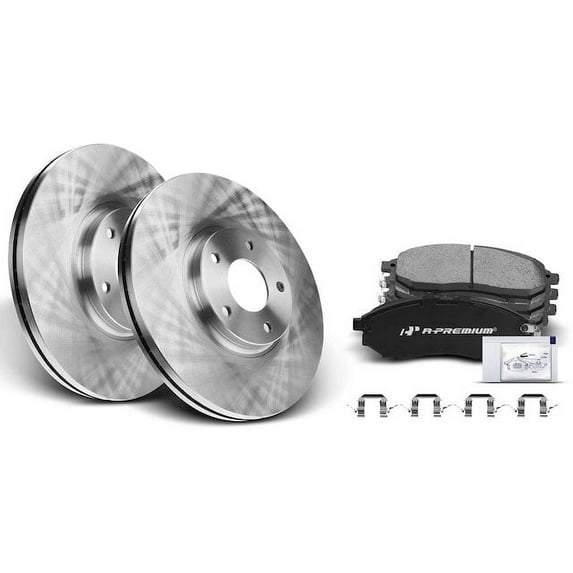 Front Brake Pad and Rotor Kit 6 - Compatible with 2011 - 2013 INFINITI M37 3.7L V6 - Autopart Premium