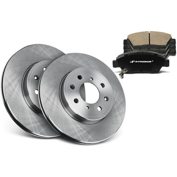 Front Brake Pad and Rotor Kit 6 - Compatible with 2015 - 2020 Honda Fit 1.5L 4-Cylinder 2016 2017 2018 2019