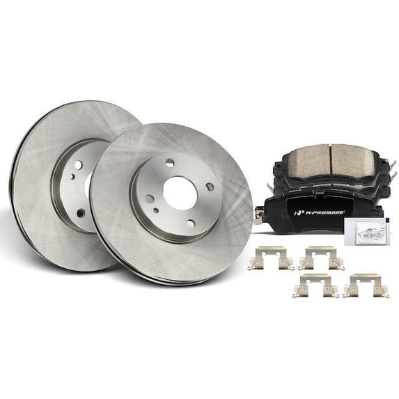Front Brake Pad and Rotor Kit 6 - Compatible with 2019 - 2020 Toyota Yaris 1.5L 4-Cylinder - Autopart Premium
