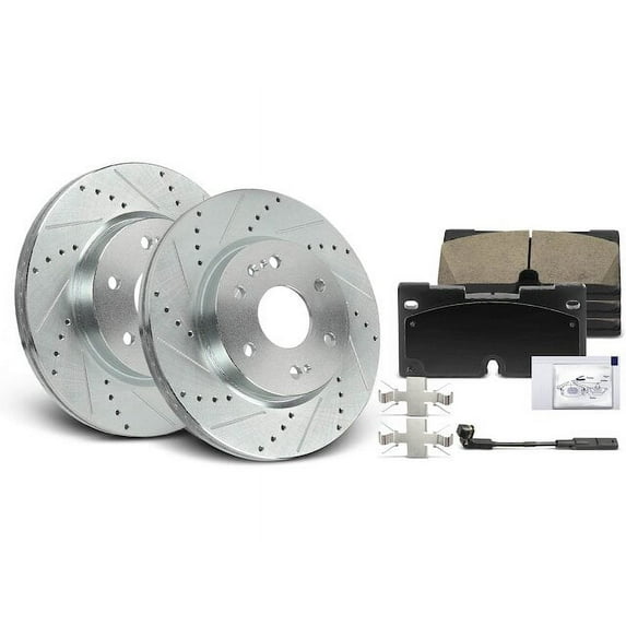 Front Brake Pad and Rotor Kit 6 - Compatible with 2022 GMC Sierra 1500 Limited - Autopart Premium