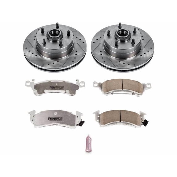 Front Brake Pad and Rotor Kit - Compatible with 1969 - 1972 Chevrolet Chevelle - Power Stop