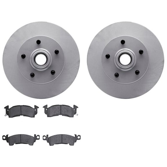 Front Brake Pad and Rotor Kit - Compatible with 1969 - 1974 Chevy Nova 1970 1971 1972 1973