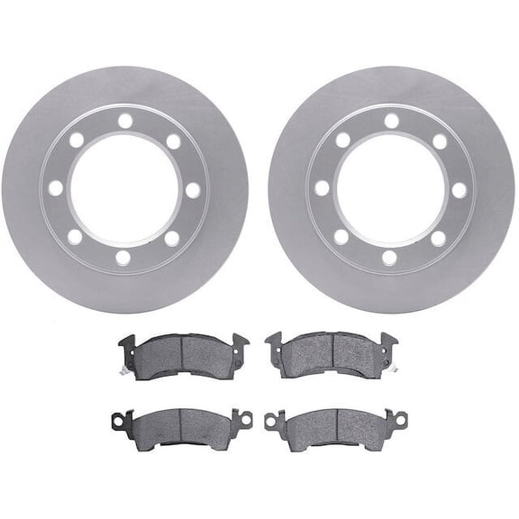 Front Brake Pad and Rotor Kit - Compatible with 1971 - 1974 Chevy K20 Pickup 1972 1973