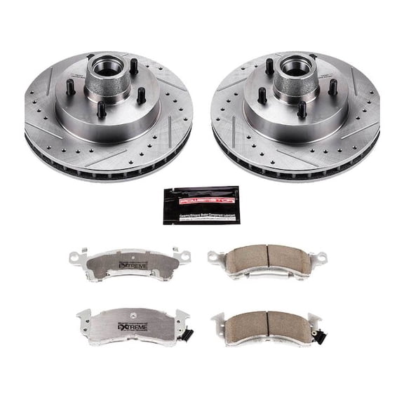 Front Brake Pad and Rotor Kit - Compatible with 1971 - 1976 Pontiac Catalina 1972 1973 1974 1975