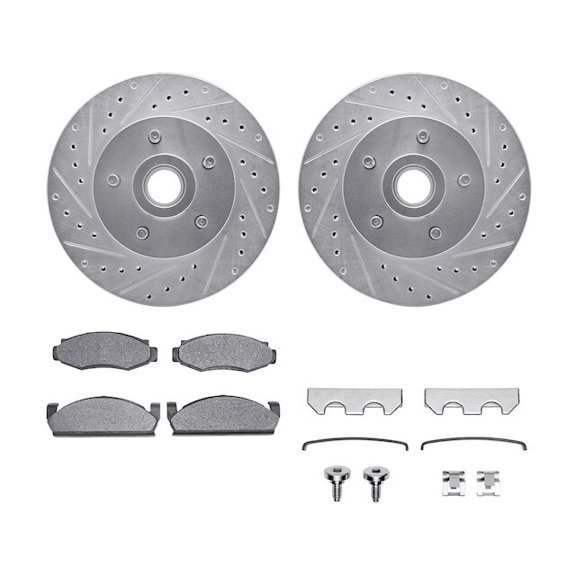 Front Brake Pad and Rotor Kit - Compatible with 1975 - 1980 Ford Granada 1976 1977 1978 1979