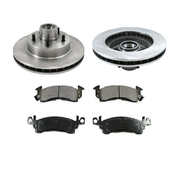 Front Brake Pad and Rotor Kit - Compatible with 1975 - 1992 Chevy G10 1976 1977 1978 1979 1980 1981 1982 1983 1984 1985 1986 1987 1988 1989 1990 1991